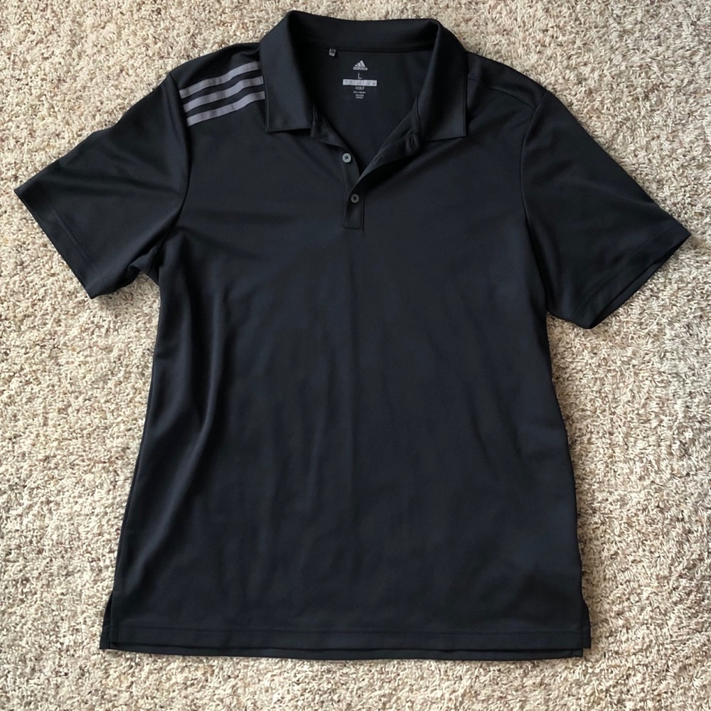 Charcoal Grey Adidas Golf Polo - Picture 2 of 3